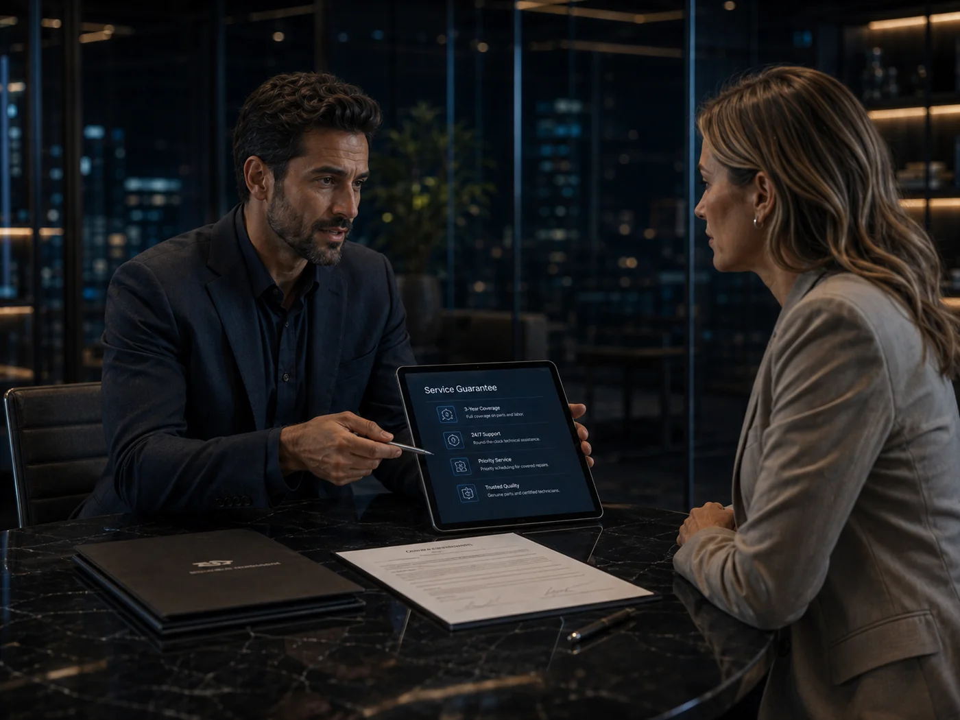 Rozmowa o zasadach korzystania z usług i odpowiedzialności